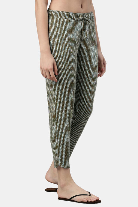 Enamor Viscose Loungewear Bottom - Armygreen Arrowhead Aop — image 4